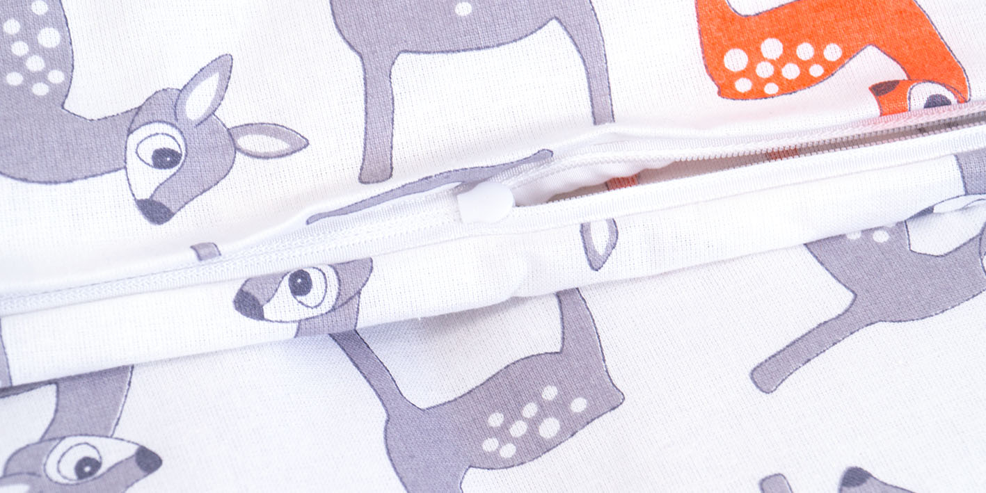 Pościel sarenki szare 100x160 cm + 40x60 cm